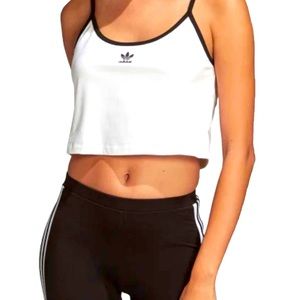 Adidas white crop top